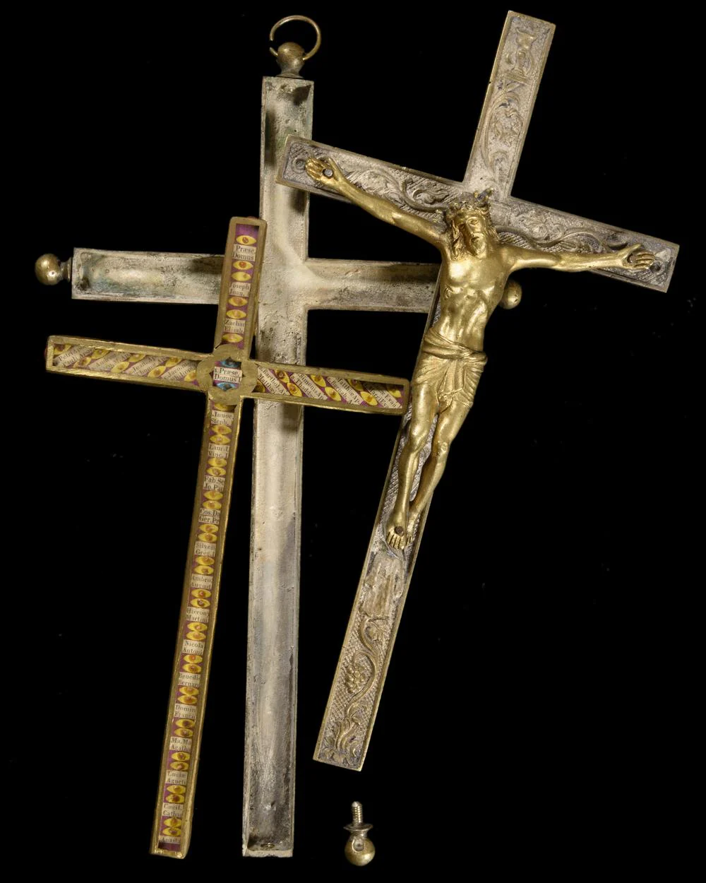 CRUCIFIX RELIQUAIRE AUX NOMBREUSES RELIQUES - Image 4