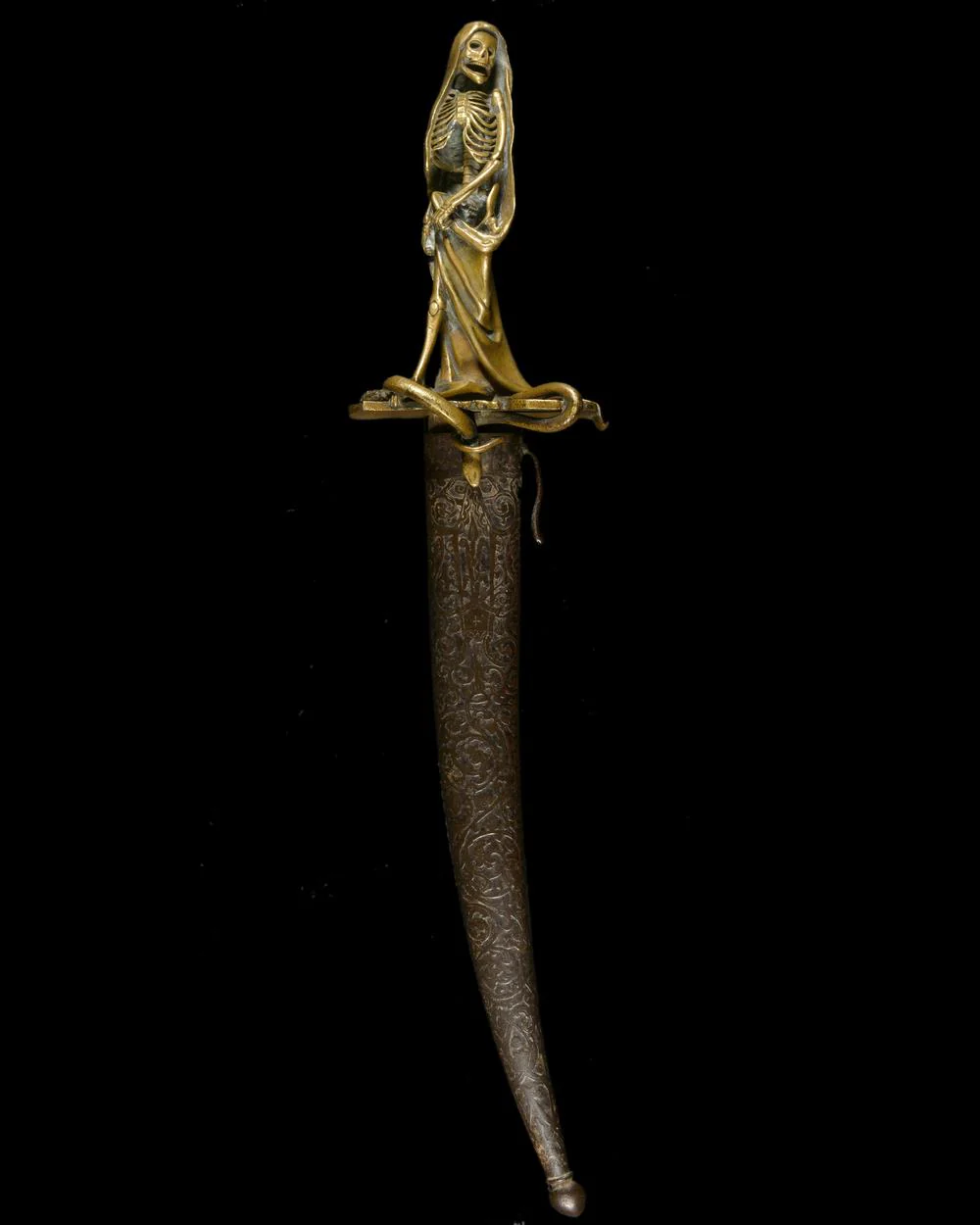 POIGNARD OCCULTE « MEMENTO MORI » À LA MORT ET AU SERPENT - Image 5