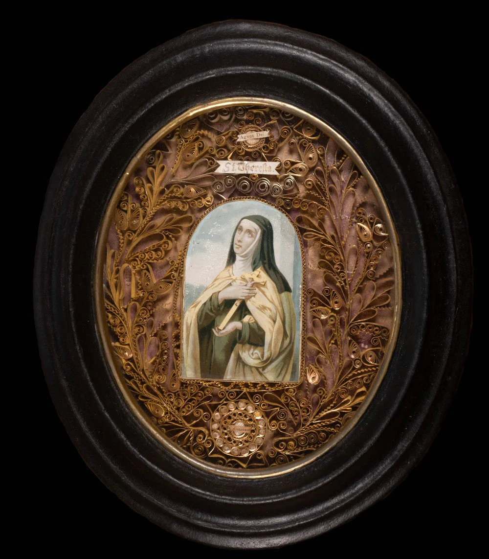 RELIQUAIRE SAINTE THERESE D'AVILA ET 2 RELIQUES